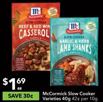 Ritchies McCormick Slow Cooker Varieties 40g offer