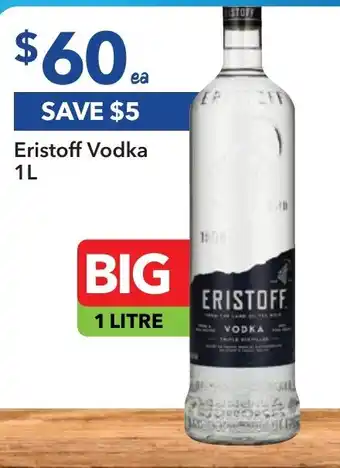 Ritchies Eristoff Vodka 1L offer