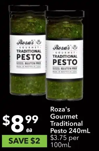 Ritchies Roza's Gourmet Traditional Pesto 240mL offer