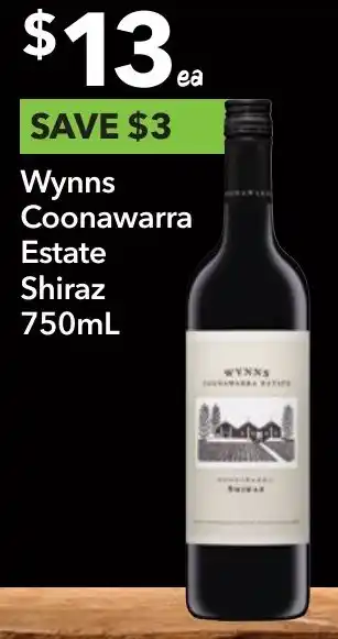 Ritchies Wynns Coonawarra Estate Shiraz 750ml offer