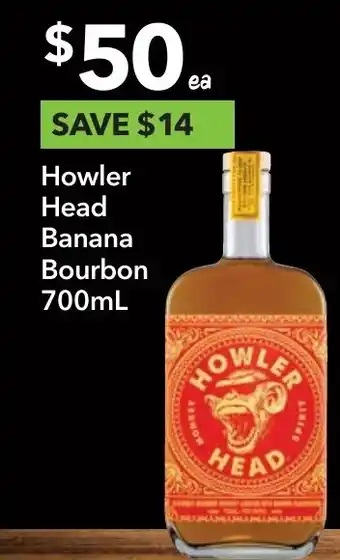 Ritchies Howler Head Banana Bourbon 700mL offer