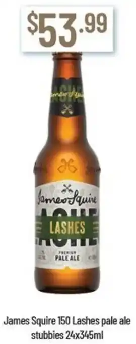 James Squire 150 Lashes pale ale stubbies 345ml