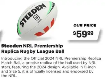 Steeden NRL Premiership Replica Rugby League Ball