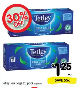Tetley Tea Bags 25 Pack