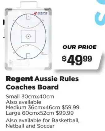 Regent Aussie Rules Coaches Board