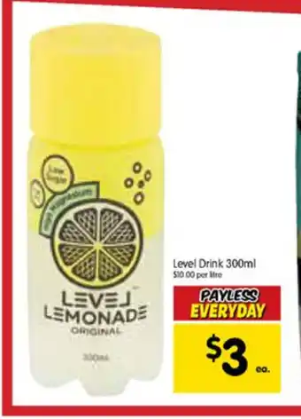 Spar Level Drink 300ml offer