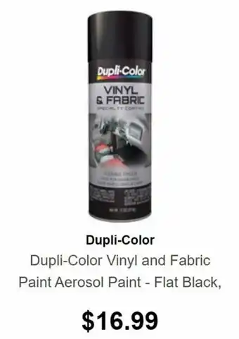 SuperCheap Auto Dupli-Color Vinyl and Fabric Paint Aerosol Paint - Flat Black offer