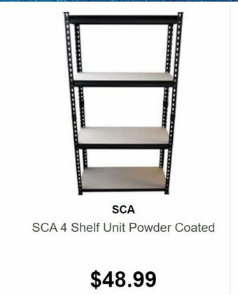 SuperCheap Auto SCA 4 Shelf Unit Powder Coated offer