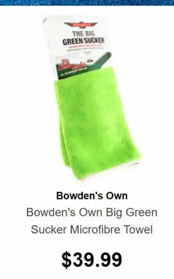 Bowden's Own Big Green Sucker Microfibre Towel