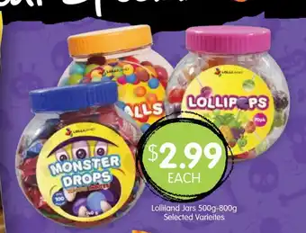 Lolliland Jars 500g-800g Selected Varieties