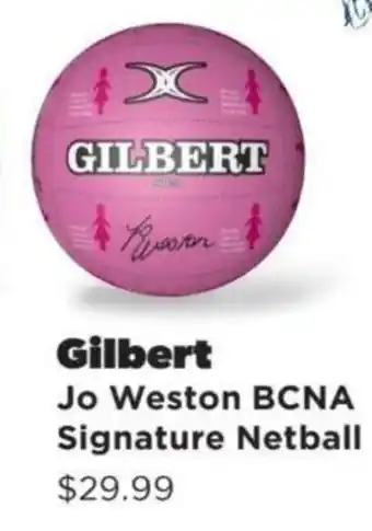 Jo Weston BCNA Signature Netball