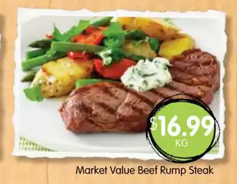 Spudshed Market Value Beef Rump Steak per kg offer
