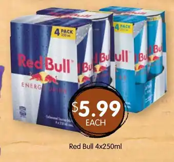 Spudshed Red Bull 4 x 250ml offer