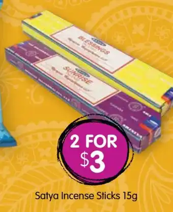 Spudshed Satya Incense Sticks 15g offer