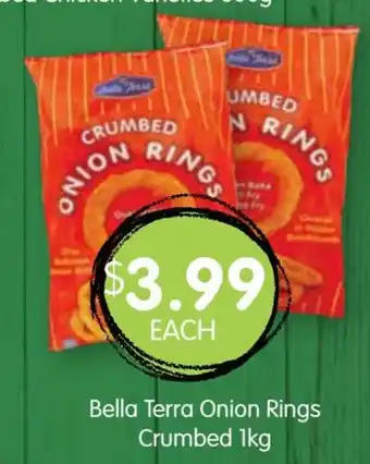 Spudshed Bella Terra Onions Rings Crumbed 1kg offer
