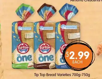 Spudshed Tip Top Bread Varieties 700g-750g offer