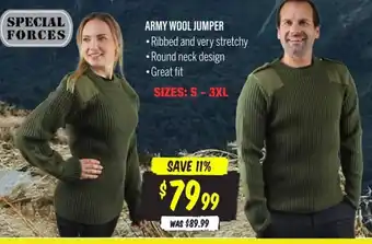 ARMY WOOL JUMPER