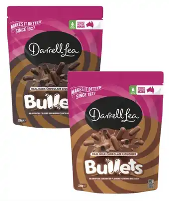 Coles Darrell Lea Bullets, Twists, BB's or Liquorice 150g-280g offer