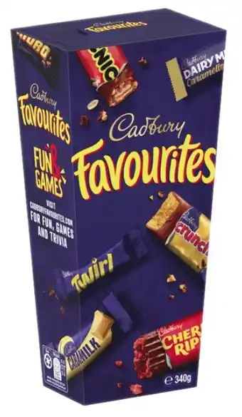Coles Cadbury Favourites 340g offer