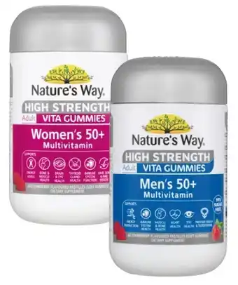 Coles Nature's Way High Strength Adult Vita Gummies 50+ Multivitamin 60 Pack^ offer