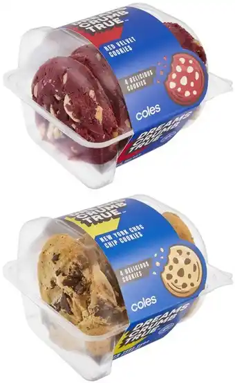 Coles Coles Dreams Crumb True Cookies 4 Pack offer