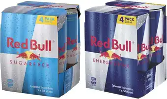 Coles Red Bull Energy Drink 4x250mL offer