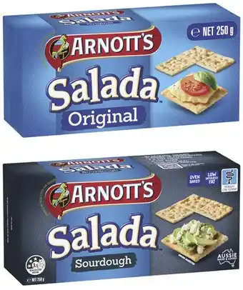 Coles Arnott's Salada Crispbread 250g offer