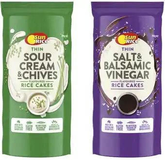 Coles Sunrice Flavoured Rice Cakes 160g offer