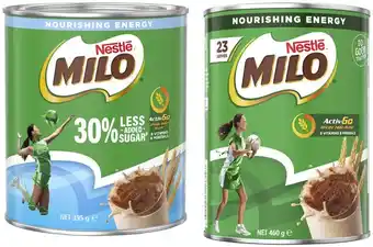 Coles Nestlé Milo 395g-460g offer