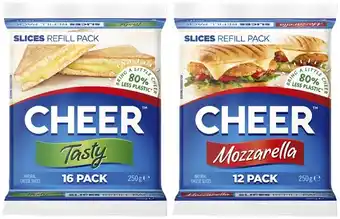 Coles Cheer Cheese Slices Refill Pack 250g offer