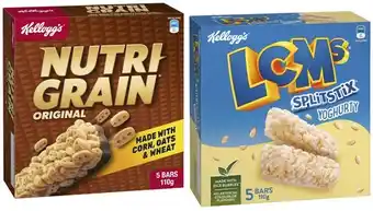 Coles Kellogg's Lcms or Nutri Grain Bars 100g-110g offer