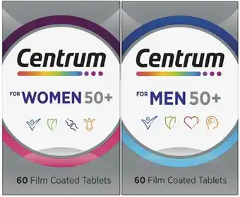 Centrum Multivitamins 50+ 60 Pack^