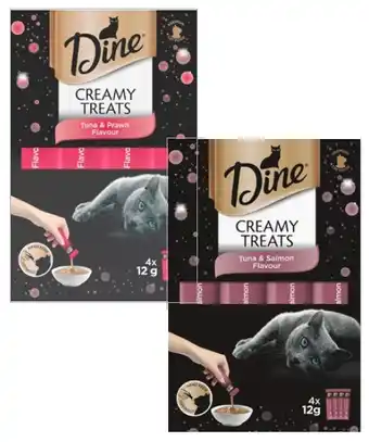 Coles Dine Creamy Treats Cat Food 4x12g offer