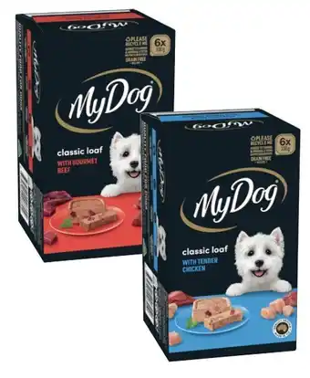 Coles My Dog Dog Food 6x100g offer