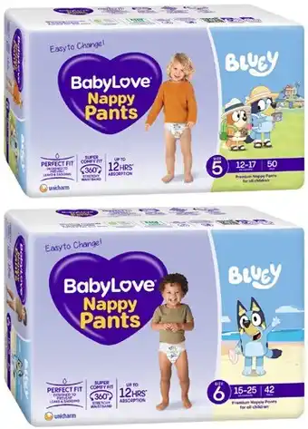Coles BabyLove Jumbo Nappy Pants 42 Pack-56 Pack offer