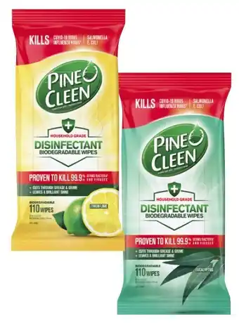 Coles Pine O Cleen Disinfectant Wipes 110 Pack offer