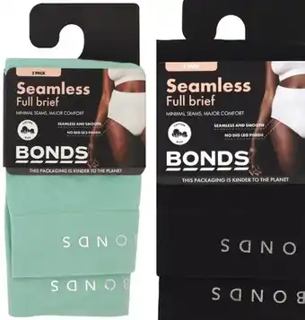 Coles Bonds Women's Seamless Full Brief 2 Pack offer