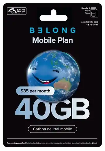Coles Belong $35 Starter Pack offer
