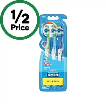 Woolworths Oral-B 5 Way Clean Toothbrush Pk 3 offer
