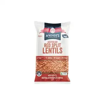 Woolworths McKenzie’s Red Lentils 375g offer