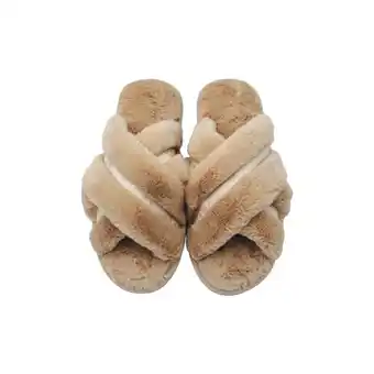 Woolworths Ladies’ Faux Fur Cross Tapes Slides offer