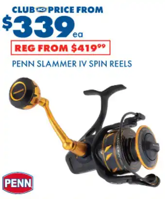 BCF PENN SLAMMER IV SPIN REELS offer