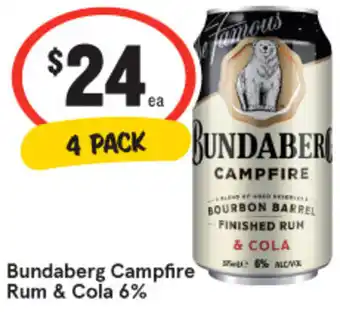 IGA Bundaberg Campfire Rum & Cola 6% offer