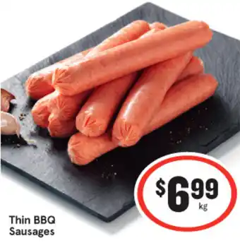 IGA Thin BBQ Sausages offer