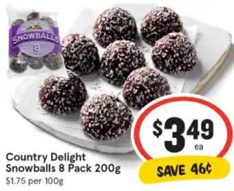 IGA Country Delight Snowballs 8 Pack 200g offer