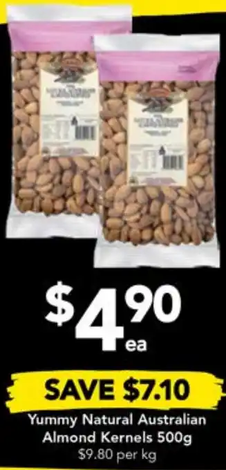 Drakes Yummy Natural Australian Almond Kernels 500g offer