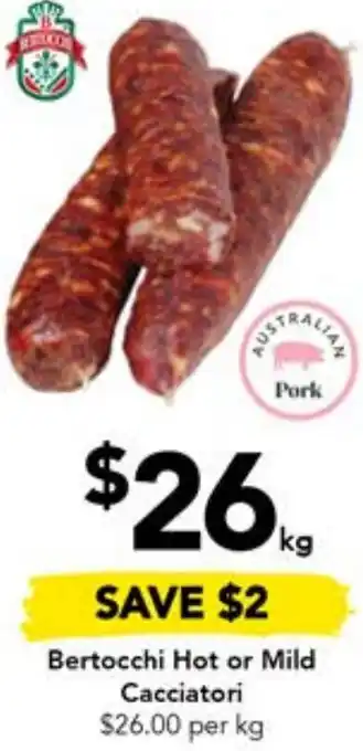 Drakes Bertocchi Hot or Mild Cacciatori offer