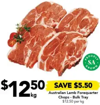 Drakes Australian Lamb Forequarter Chops Bulk Tray offer