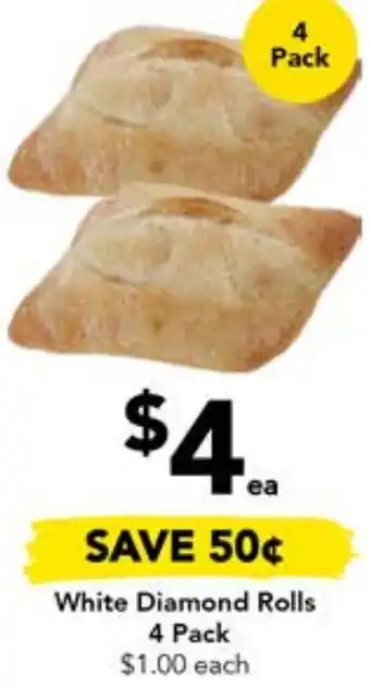 Drakes White Diamond Rolls 4 Pack offer
