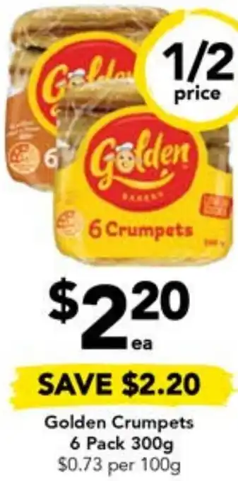 Drakes Golden Crumpets 6 Pack 300g offer